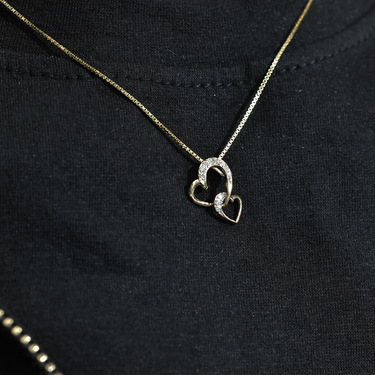 Yellow 14k Yellow Gold Baguette Heart Pendant 1 Ctw